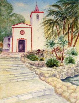 A watercolour painting of the church where you got married makes a lovely memento